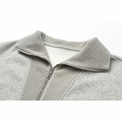 リブカラー　ハーフジップ　スウェット　N982