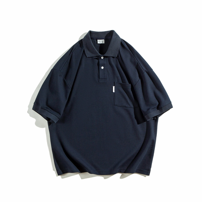 コットンポリ　ワイド　ポロシャツ　N1365