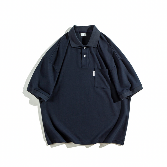 コットンポリ　ワイド　ポロシャツ　N1365