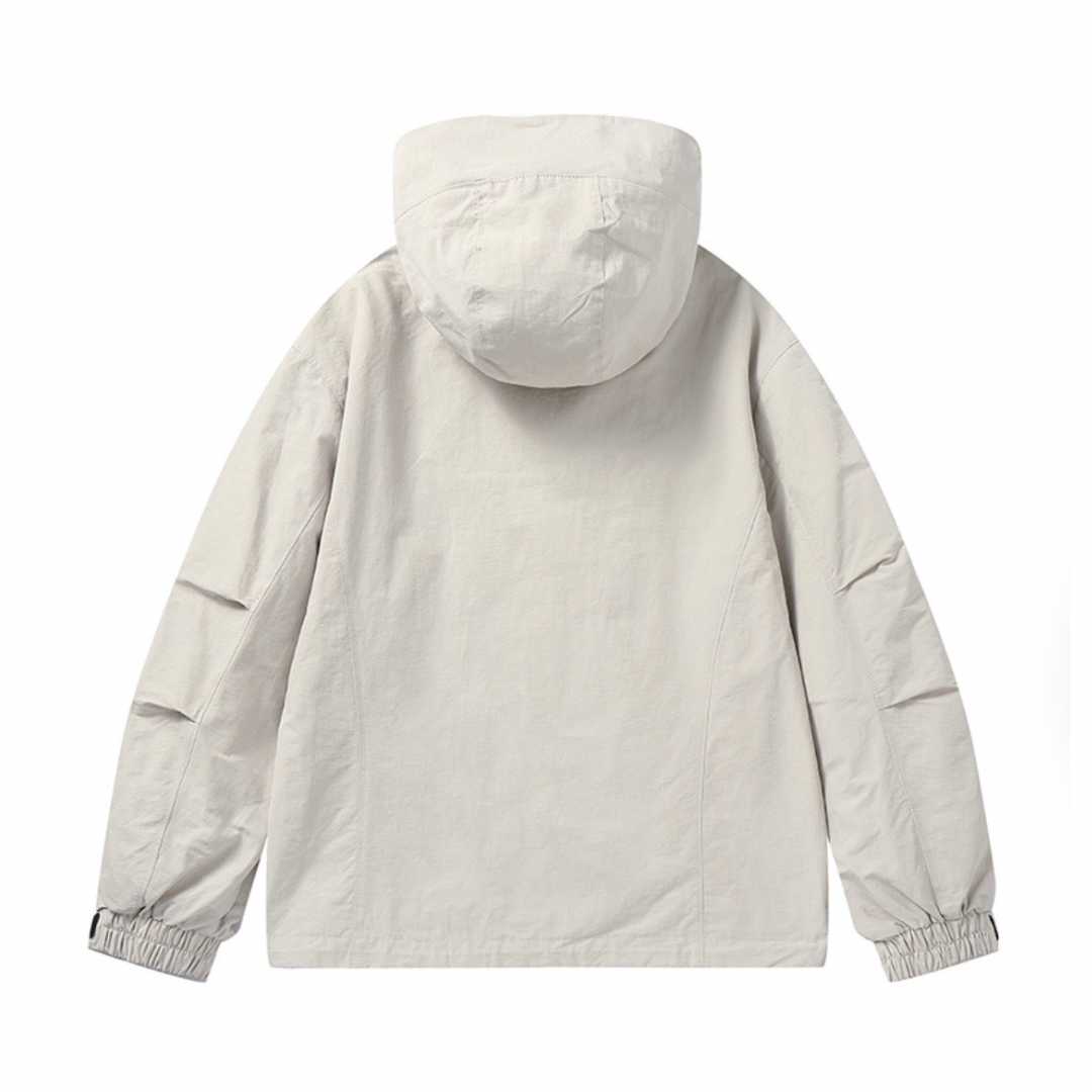 コットンナイロン　フードジャケット　N1221
