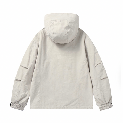 コットンナイロン　フードジャケット　N1221