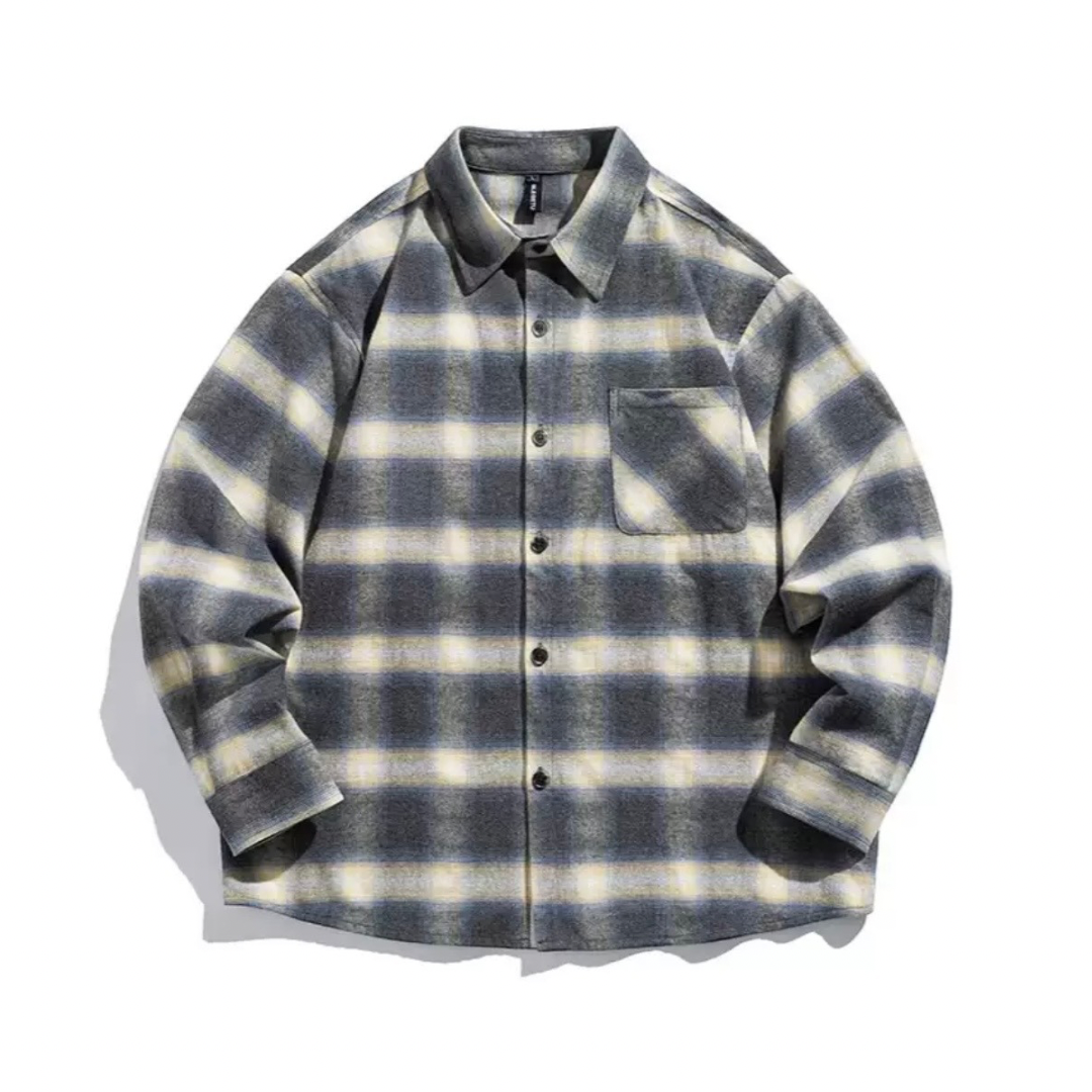 トーンカラー　ライトネルシャツ　N1214