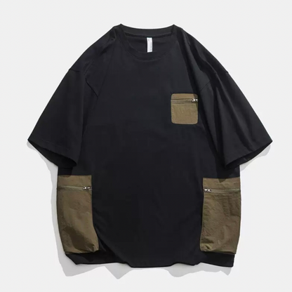 バイカラー　ポケット付き　Tシャツ　N1238