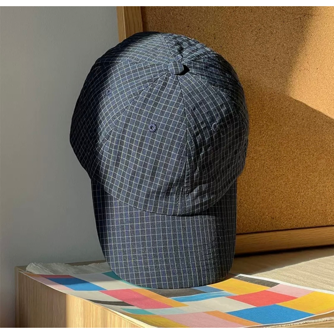 ナイロン　レトロチェック　キャップ　N1312