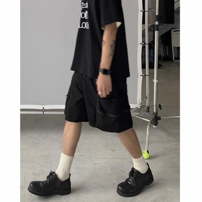 ベルテッド　ユーティリティ　ワイド　ショートパンツ　N284