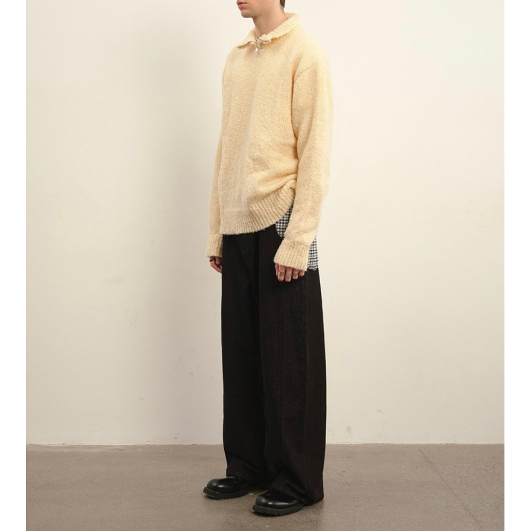 ブークレ　ハーフジップ　ニット　N931