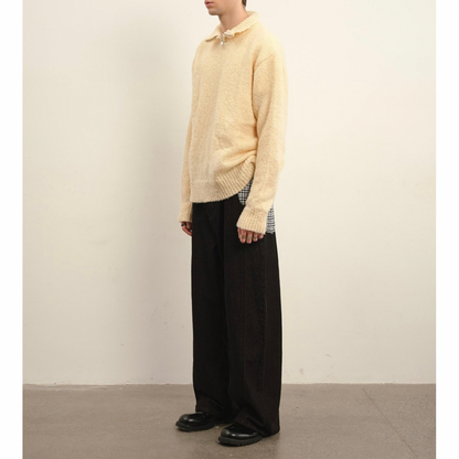 ブークレ　ハーフジップ　ニット　N931