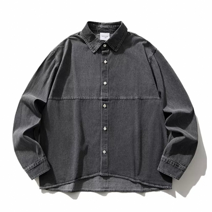 コットンポリ　センターライン　デニムシャツ　N1209