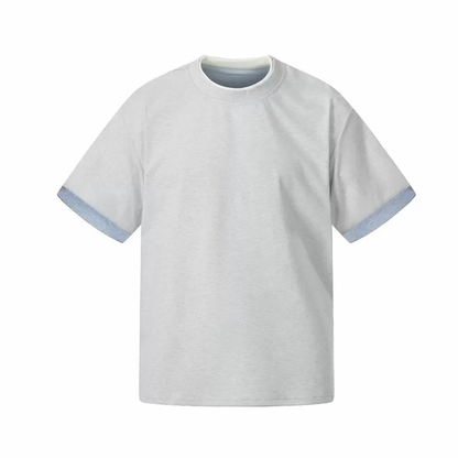 コットンポリ　バイカラーヘム　Tシャツ　N1591