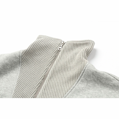 リブカラー　ハーフジップ　スウェット　N982