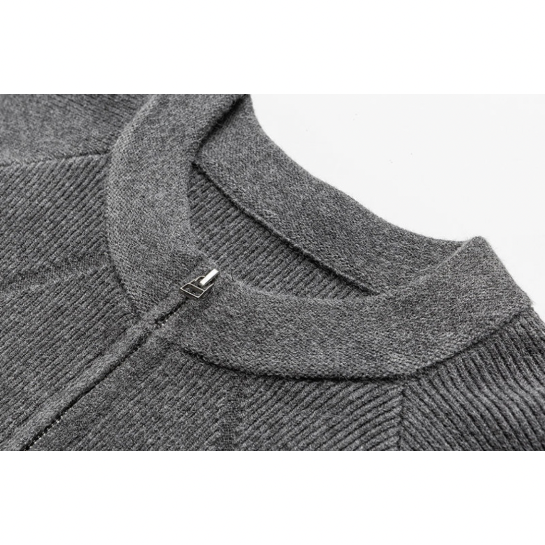 リブニット　クルーネック　カーディガン　N984