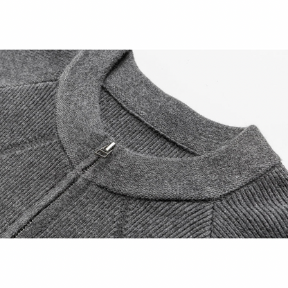 リブニット　クルーネック　カーディガン　N984