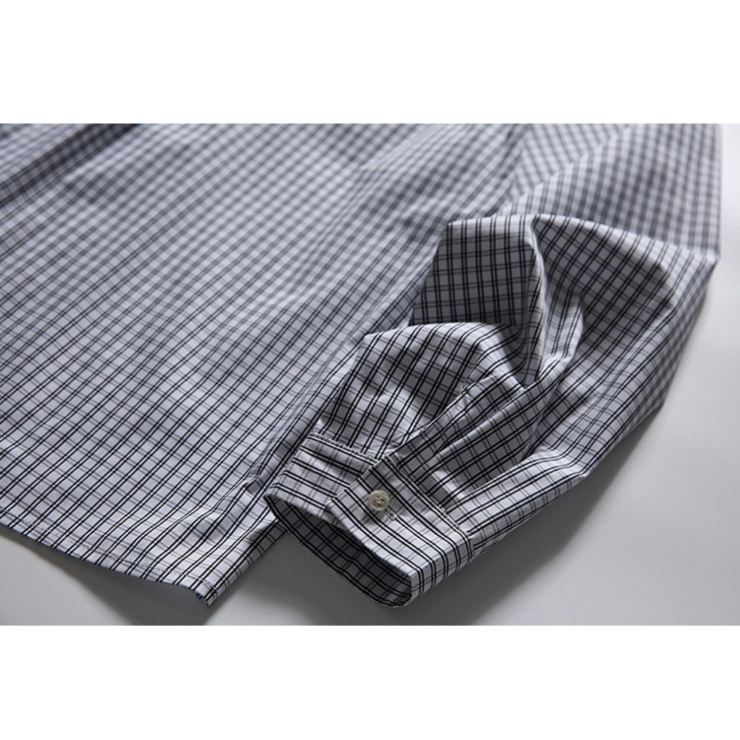 グラフチェック　フード　シャツジャケット　N1230