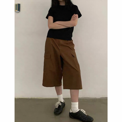 ミニヘリンボーン ワイド クロップドパンツN510