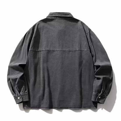 コットンポリ　センターライン　デニムシャツ　N1209