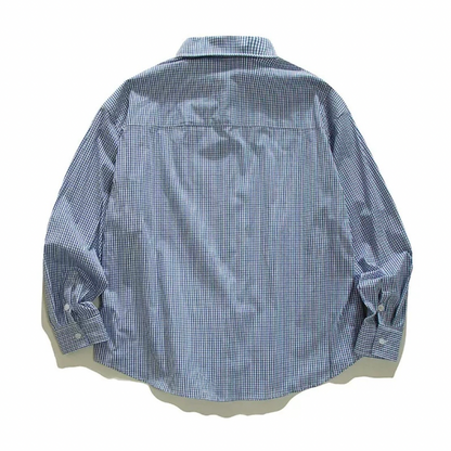 ストレッチコットンナイロン　マイクロチェック　レギュラーシャツ　N1259
