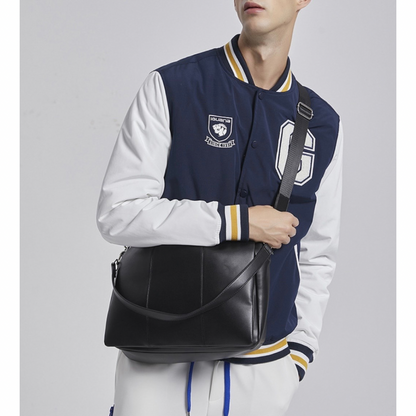 ２WAY　PUレザー　パネルステッチ　ショルダーバッグ　N1201