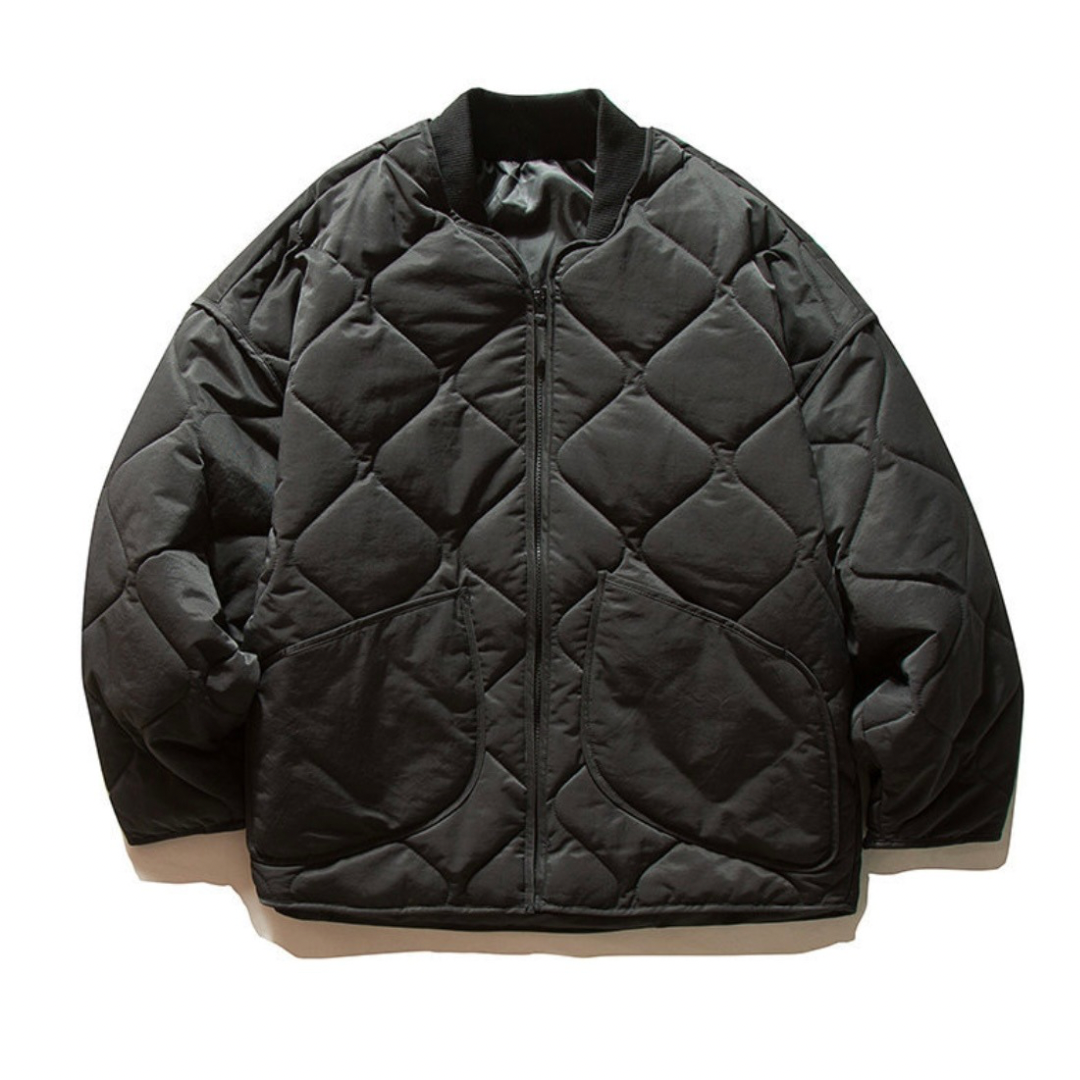 キルティング　リブカラージャケット　N905