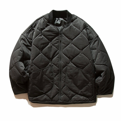 キルティング　リブカラージャケット　N905