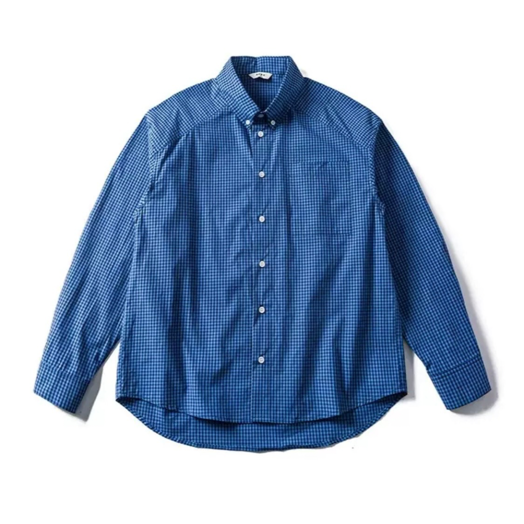 ブロード　ギンガムチェック　ボタンダウンシャツ　N1226