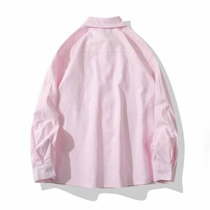 ペールストライプ　フラップポケット　シャツ　N1207