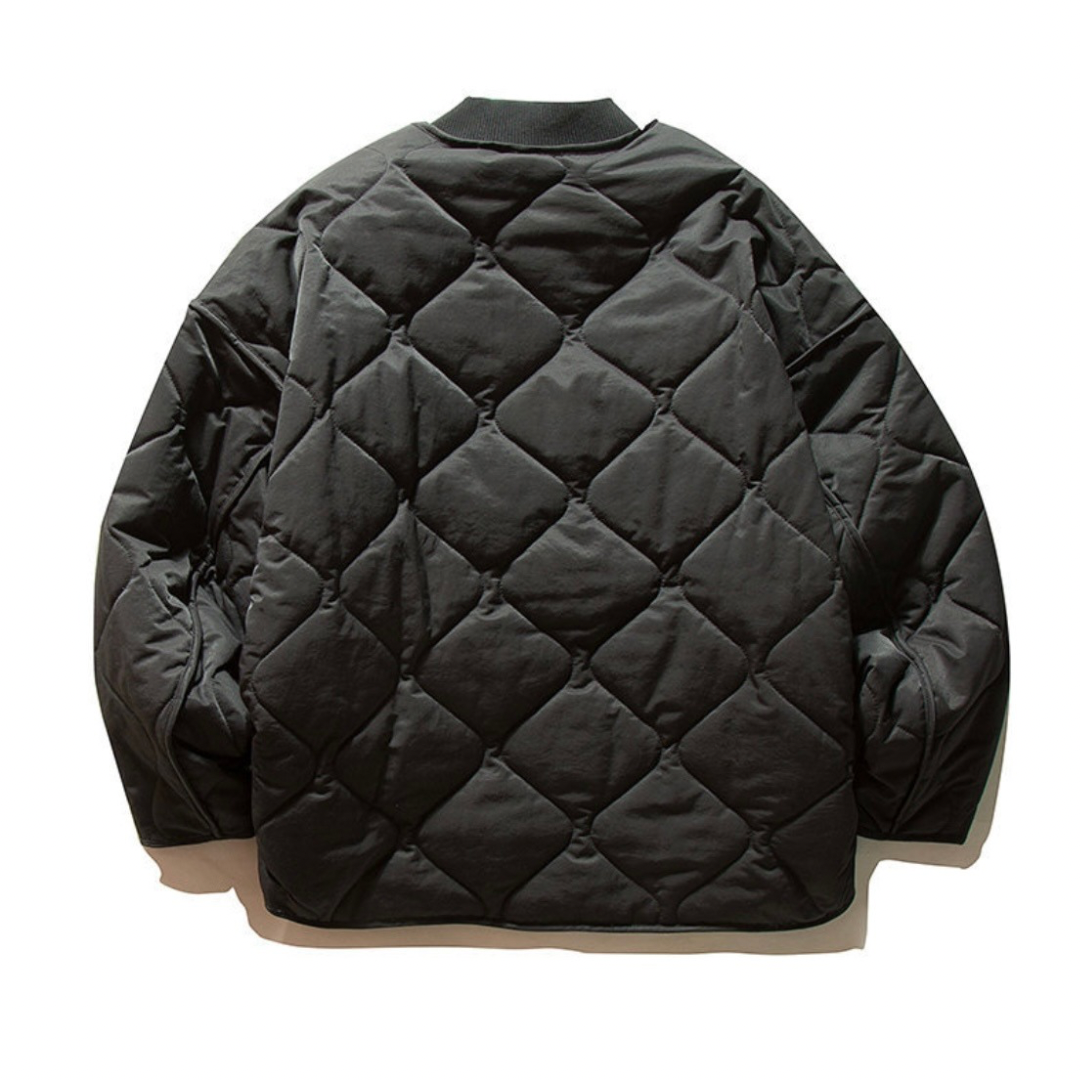 キルティング　リブカラージャケット　N905