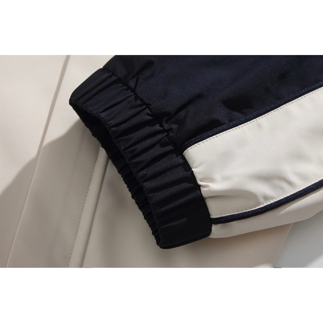 バイカラー　ポリエステル　フードジャケット　N1284