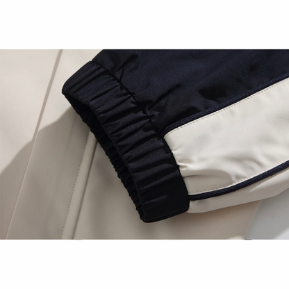 バイカラー　ポリエステル　フードジャケット　N1284