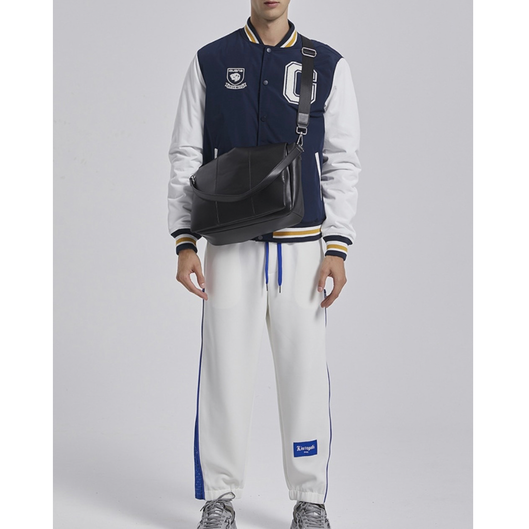 ２WAY　PUレザー　パネルステッチ　ショルダーバッグ　N1201