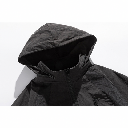 コットンナイロン　ミリタリー　フード付き　シェルジャケット　N1211