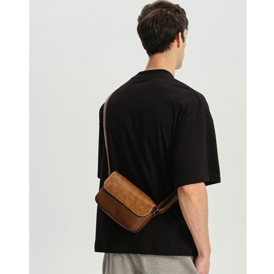 PUレザー　フラップ　ミニショルダーバッグ　N1202