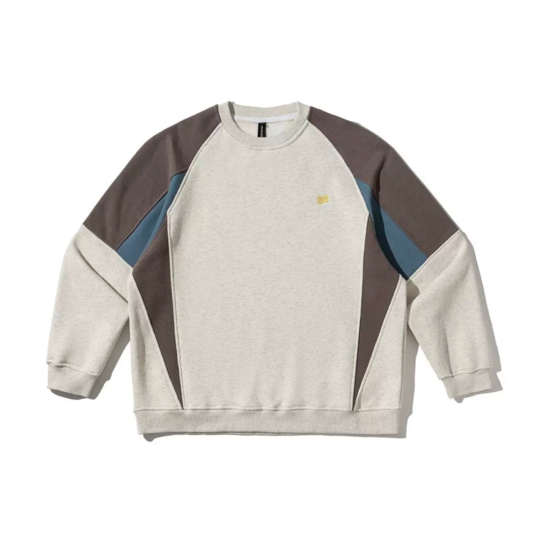 パネルカラー　クルーネックスウェット　N1239