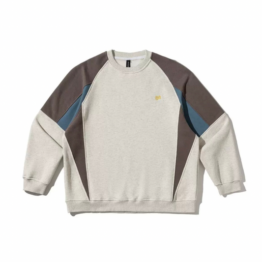 パネルカラー　クルーネックスウェット　N1239