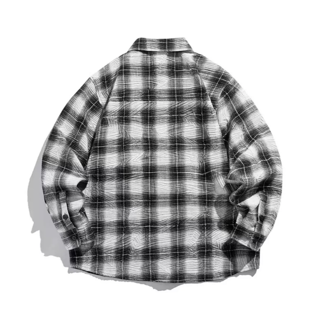 ウィンクルコットンPE　チェック　シャツ　N1215