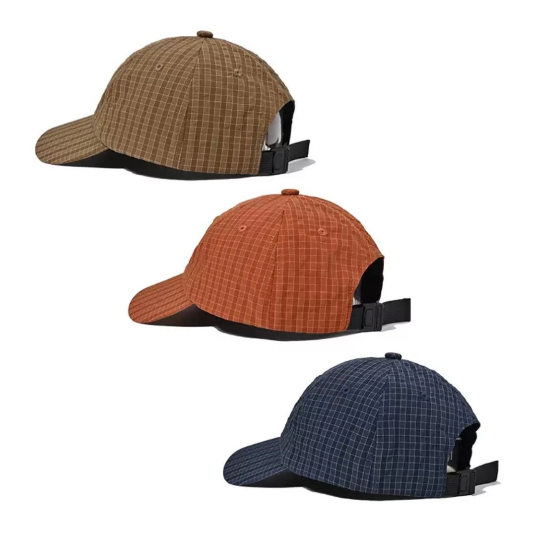 ナイロン　レトロチェック　キャップ　N1312