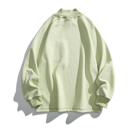 ヘビーウェイト　ステッチ　ハイネック長袖Ｔシャツ　B933
