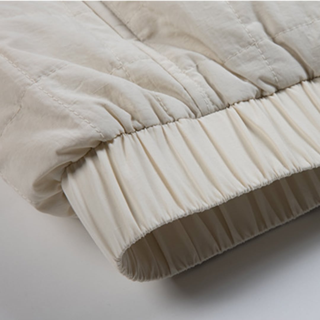 Half button quilted pullover C162