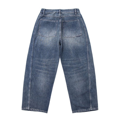 Vintageウォッシュ　デニム　ワイドパンツ　C196