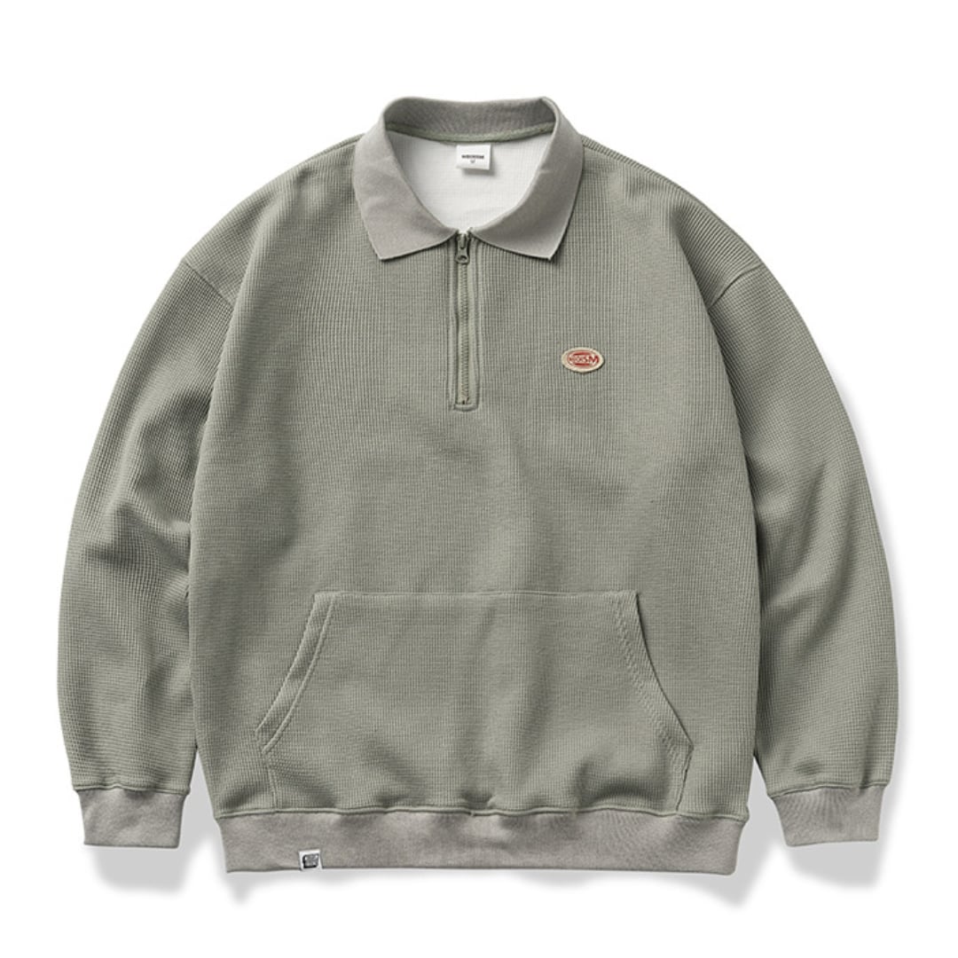 Waffle Half Zip Pullover C194