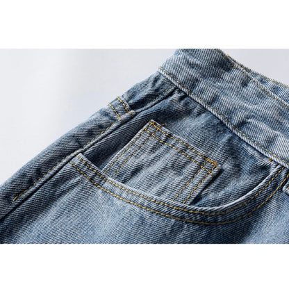 USEDウォッシュ　デニム　ワイドパンツ　C195