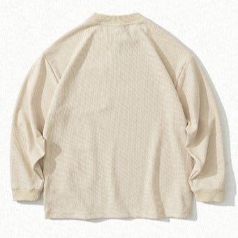 ポケット付き　ヘビーワッフル長袖Ｔシャツ　B759