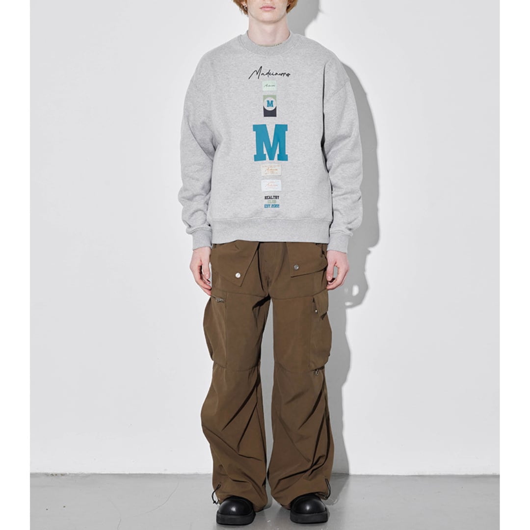 【M design】プリント クルーネックスウェット　B820