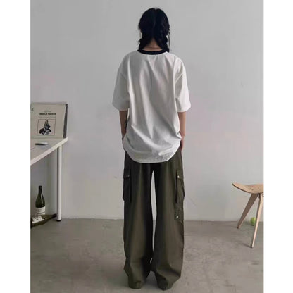 ワイドストレート　カーゴパンツ　C251
