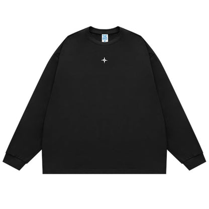 クロスプリント　長袖 Tシャツ　B577