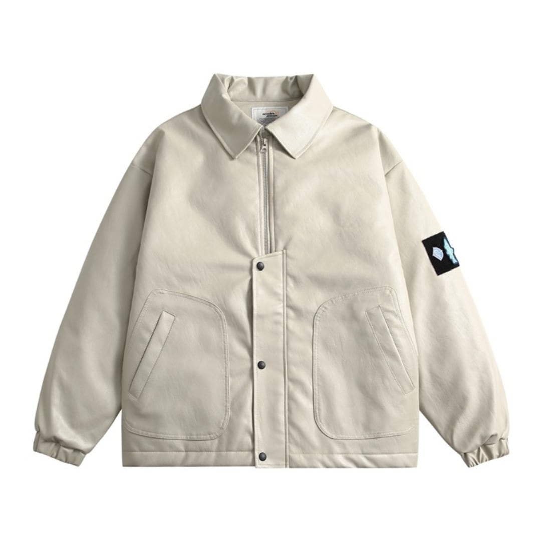 PUレザー　ZIPジャケット　B678