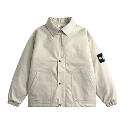 PUレザー　ZIPジャケット　B678