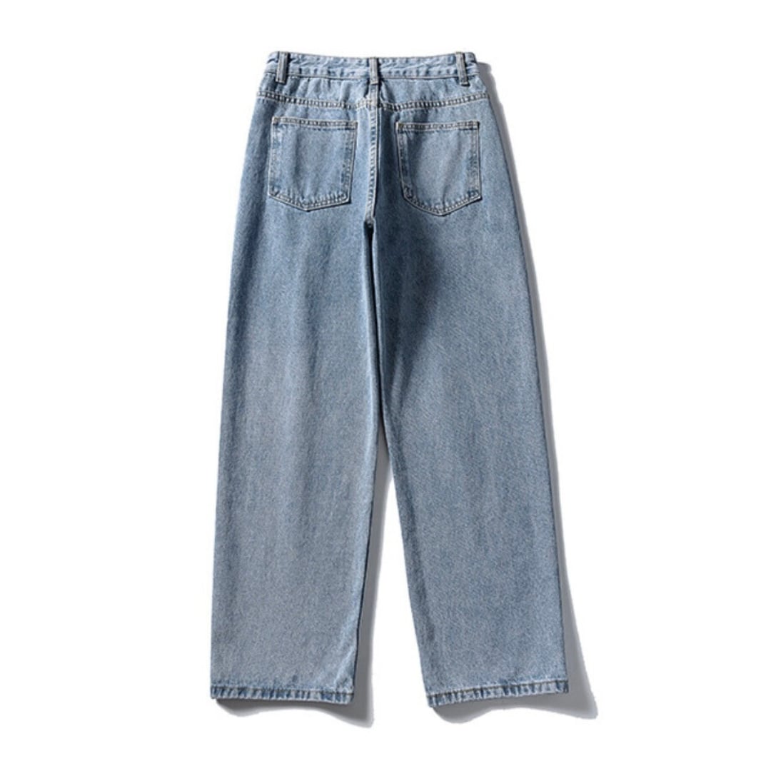 USEDウォッシュ　デニム　ワイドパンツ　C195