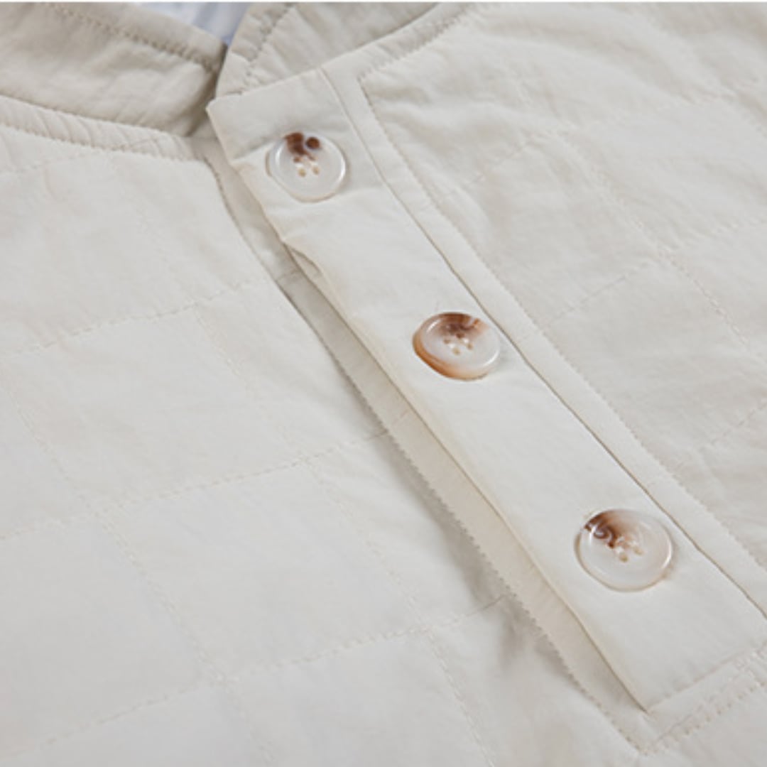 Half button quilted pullover C162
