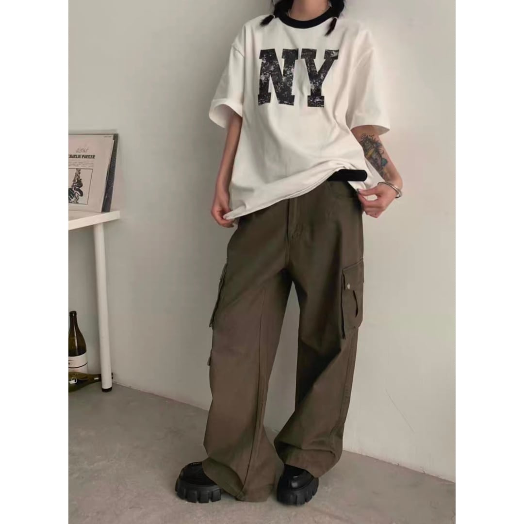 ワイドストレート　カーゴパンツ　C251