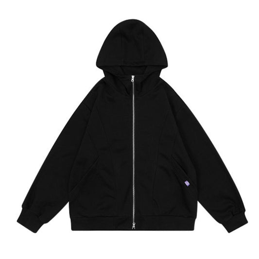 ハイネック　裏起毛フーディ　B914